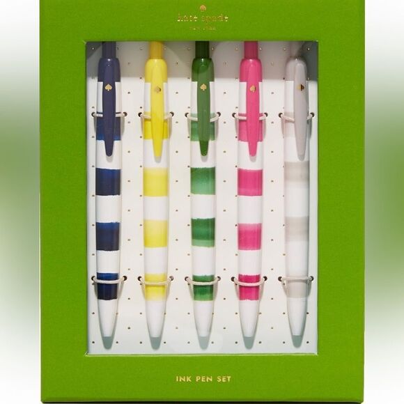 Kate Spade Rugby Stripe Pen Set! - Picture 4 of 4